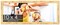 Panoramic Shabby Chic Yellow Picture Frame - UV Acrylic, Foam Board Backing, Hanging Hardware